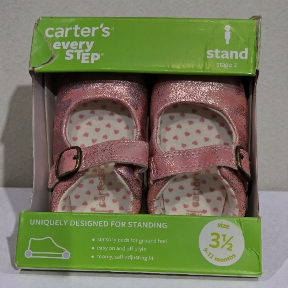 Carter's Glittery Pink Baby Walker Shoes